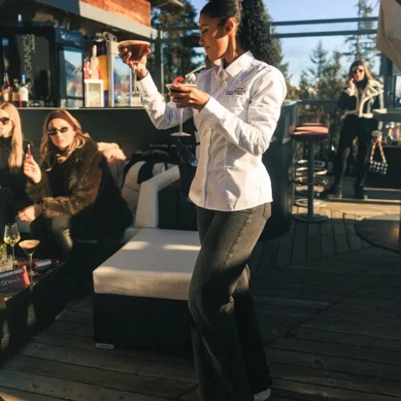 Service auf der Terrasse